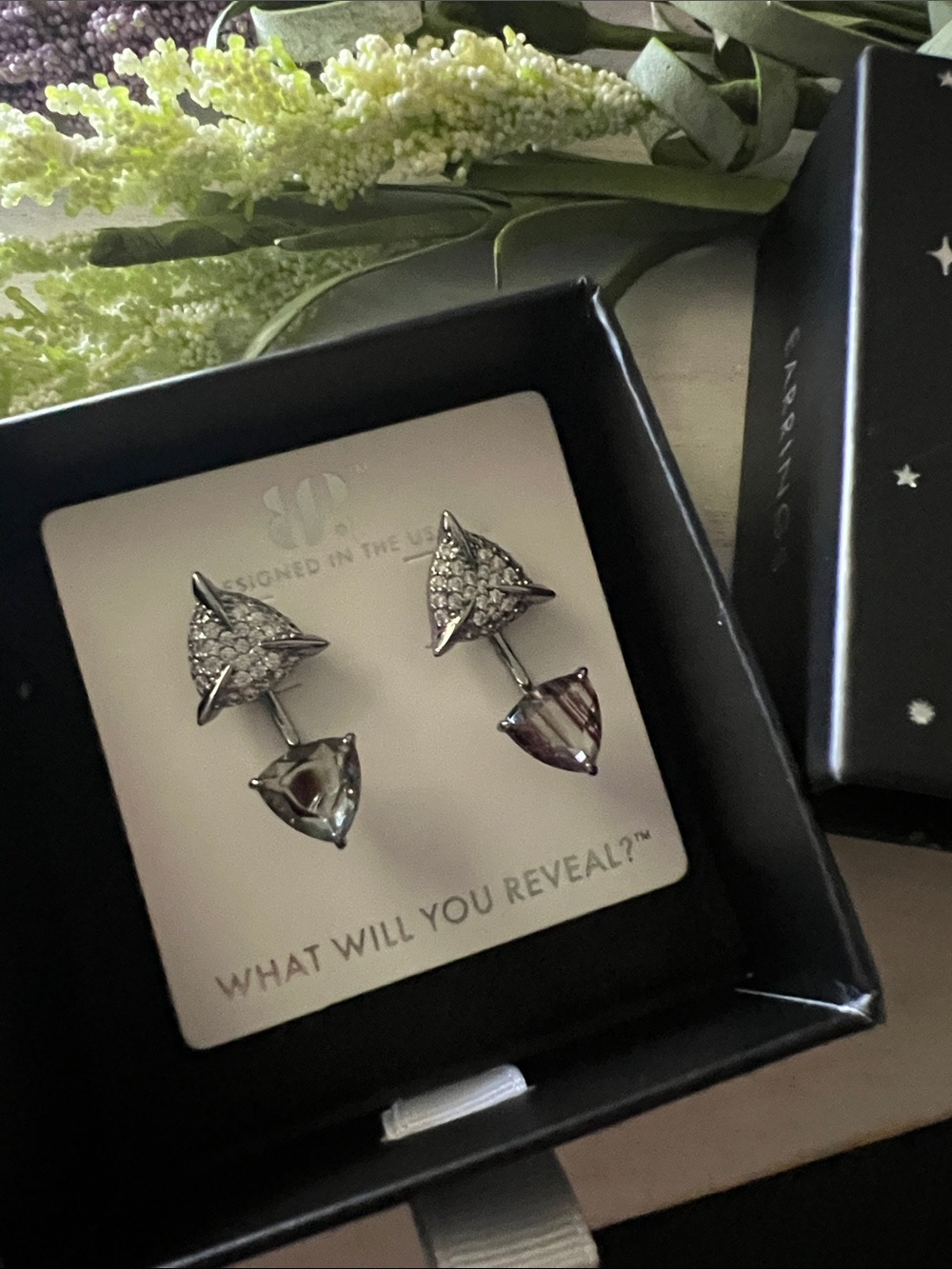 Bomb Party Obsidia “night of sparkle” earrings
